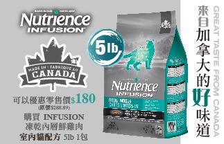 Nutrience Infusion 天然室內貓糧 - Box