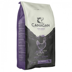 2公斤 Canagan Light/Senior Free-Run Grain Free 無穀物走地雞肉減肥老犬糧, 德國製造