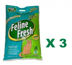 20磅 Feline Fresh Natural Pine Cat Litter 環保天然松木貓木粒x3包特價 (平均每包 $110)  美國製造    - 缺貨 8-11-2024 更新