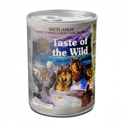 390克 Taste of the Wild Wetlands Fowl 無穀物湯汁煮雞肉粒主食狗罐頭, 北愛爾蘭製造  (到期日: 11-2025)