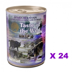 390克 Taste of the Wild Sierra Mountain Lamb 無穀物湯汁煮羊肉粒主食狗罐頭x24罐特價 (平均每罐 $22)  北愛爾蘭製造  (到期日: 11-2026)