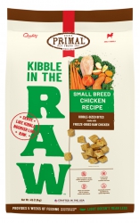 4磅 Primal Kibble In The Raw Small Breed Chicken Recipt 凍乾雞肉小型成犬肉粒糧, 美國製造 (到期日: 7-2025)