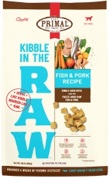 9磅 Primal Kibble In The Raw Fish & Pork Recipt 凍乾魚肉, 豬肉成犬肉粒糧, 美國製造 (到期日: 5-2025)